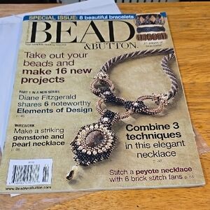 Bead & Button Magazine Special Issue - Beige and Brown Beaded Necklace on Cover